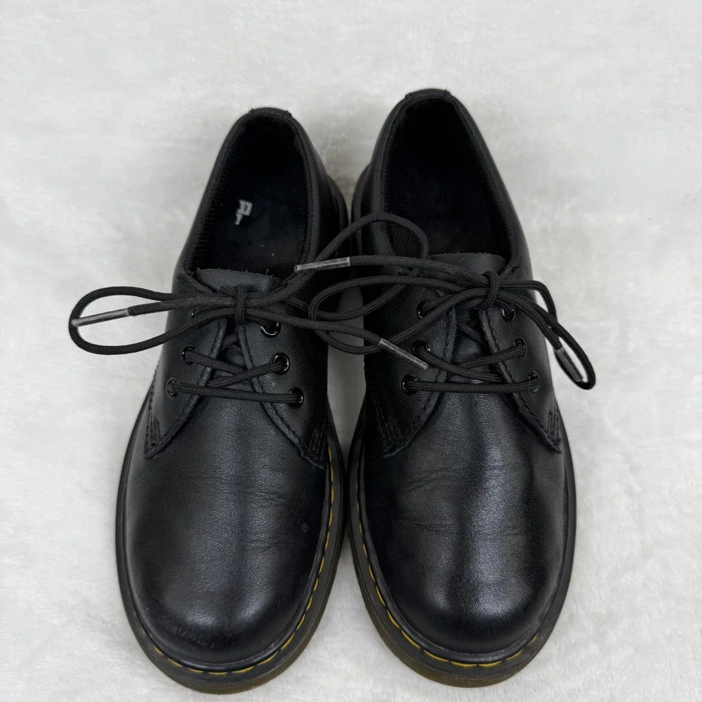 Dr. Martens 1461 Junior Black‎ Leather Lace Up Oxford Shoes Kids Classic Sz 2